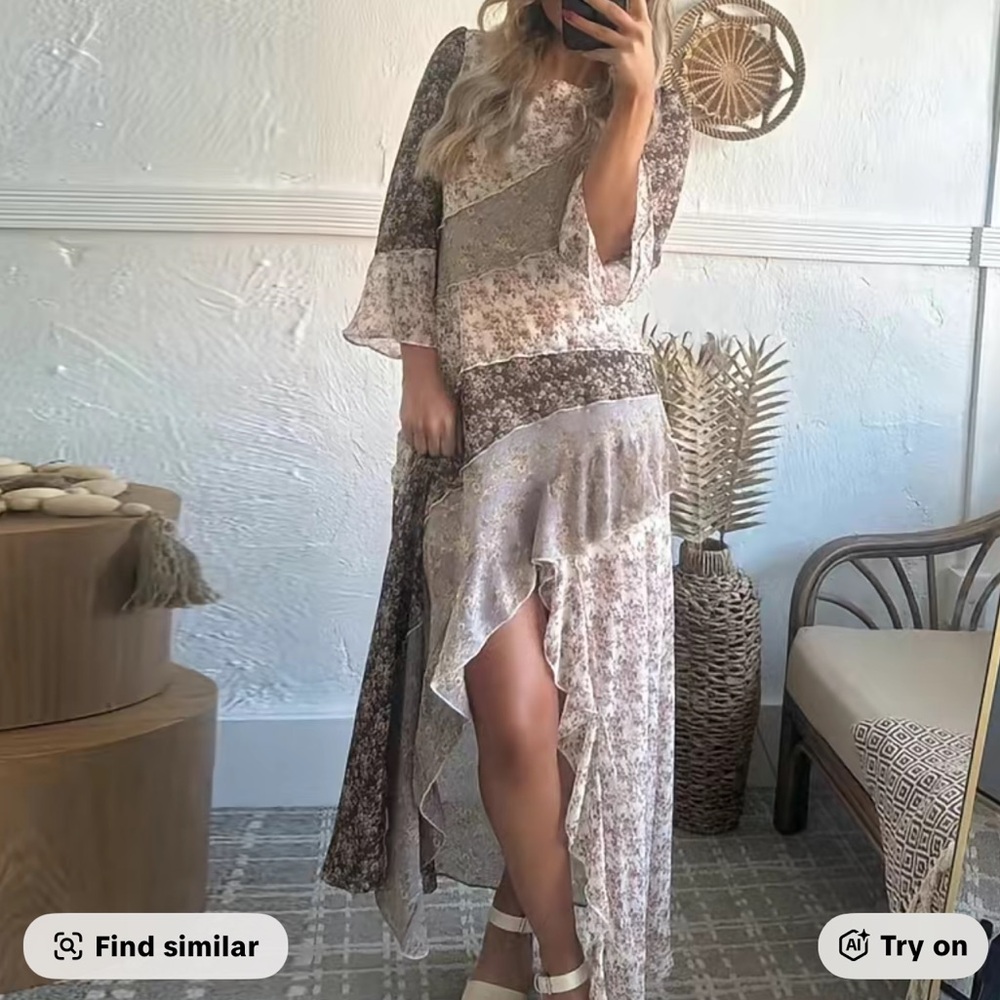 Floral Patchwork Maxi Dress